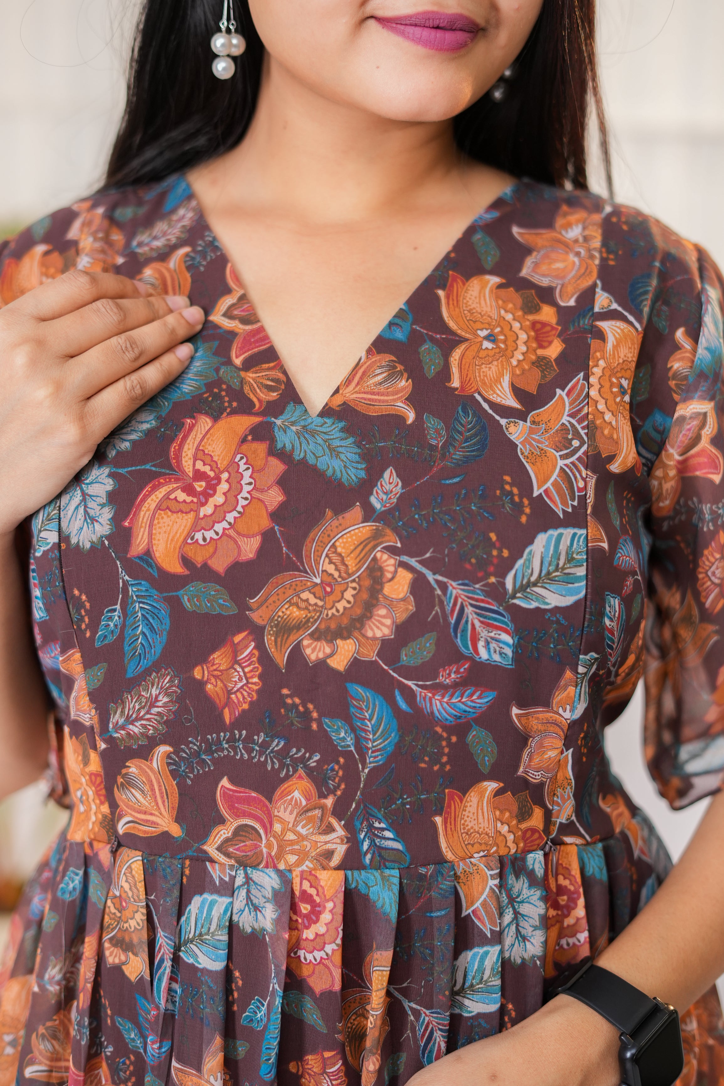 Daisy maternity premium georgette kurthis