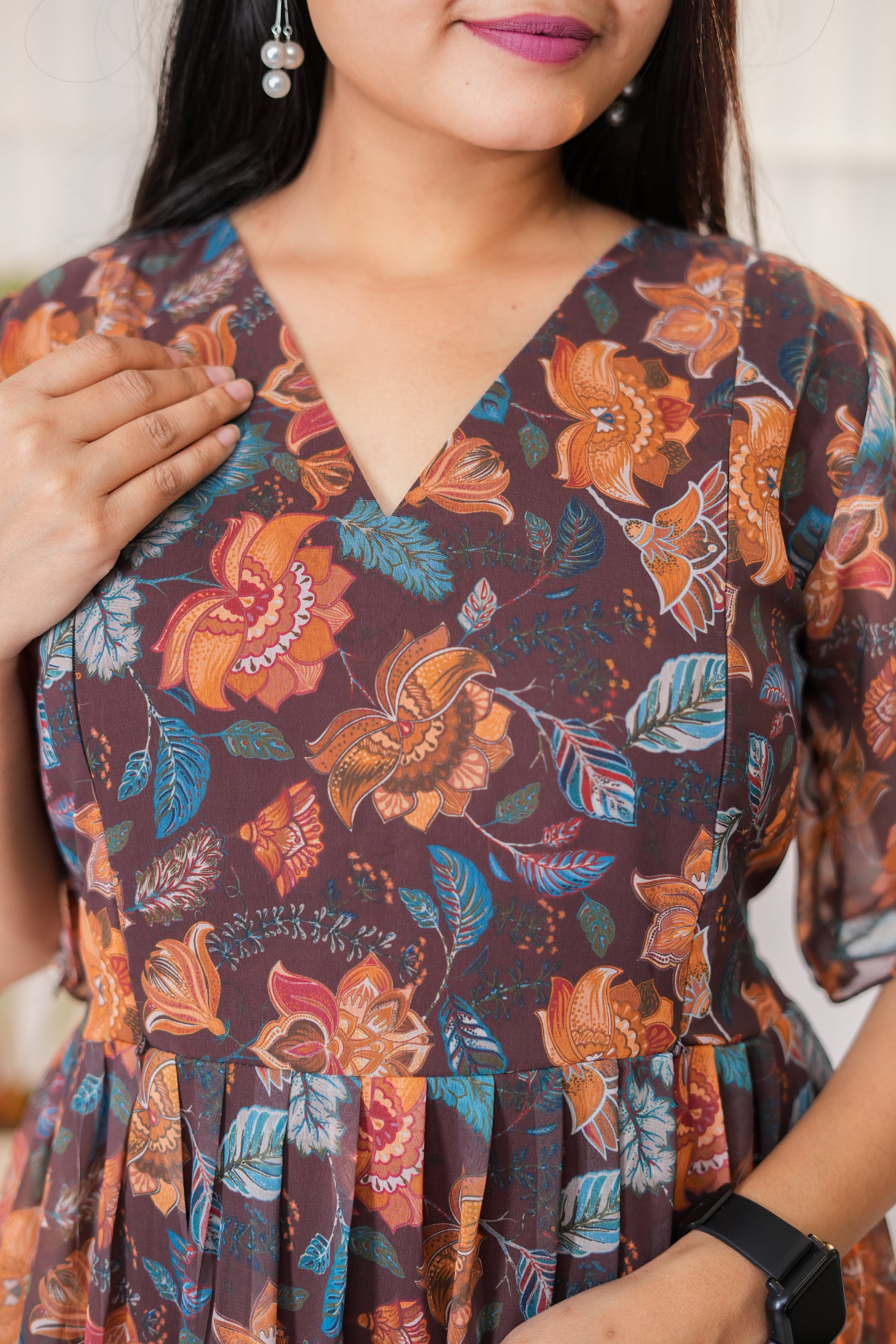 Daisy maternity premium georgette kurthis