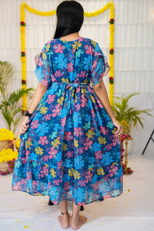 Clara maternity premium georgette kurthi