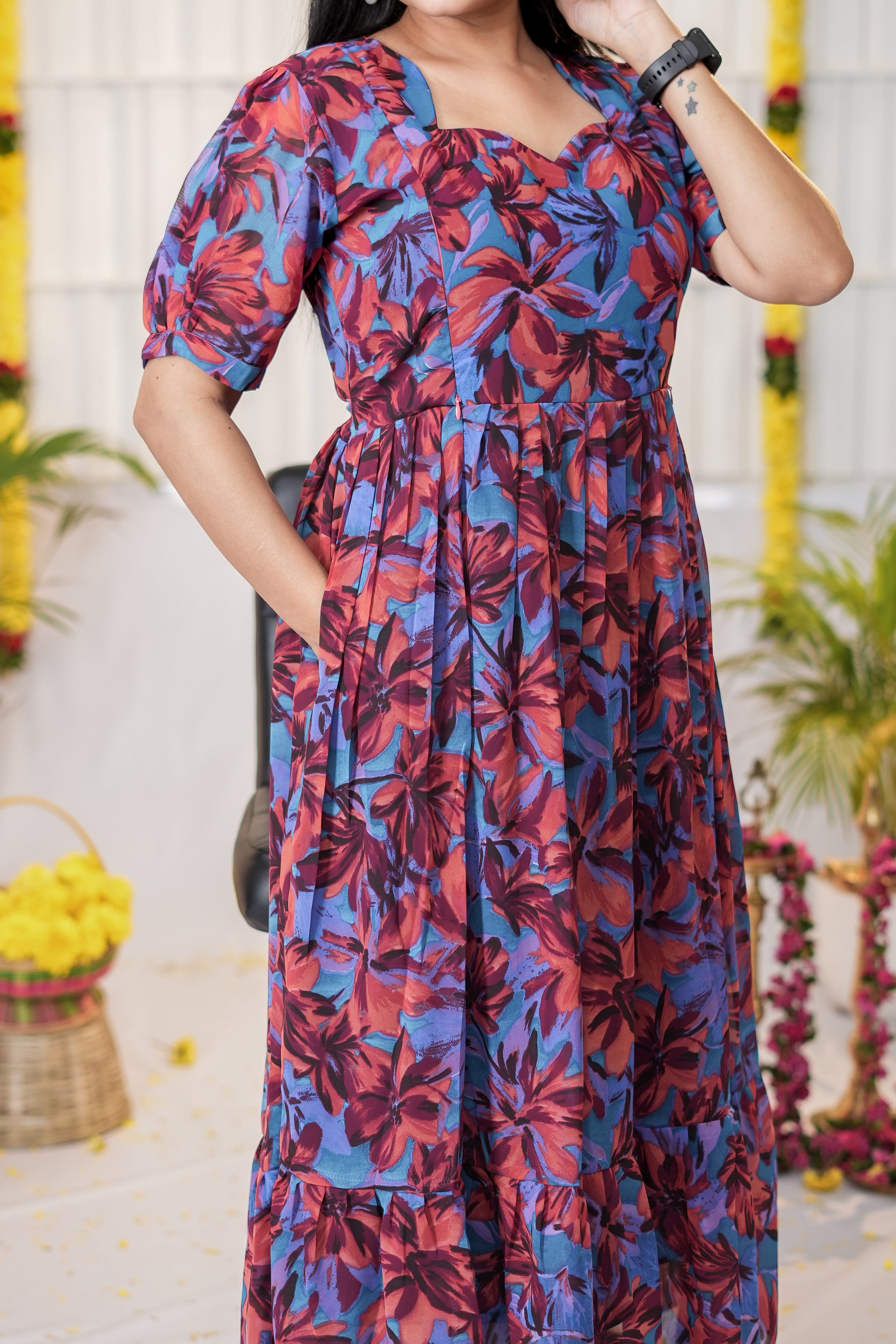 Naina maternity premium georgette kurthis