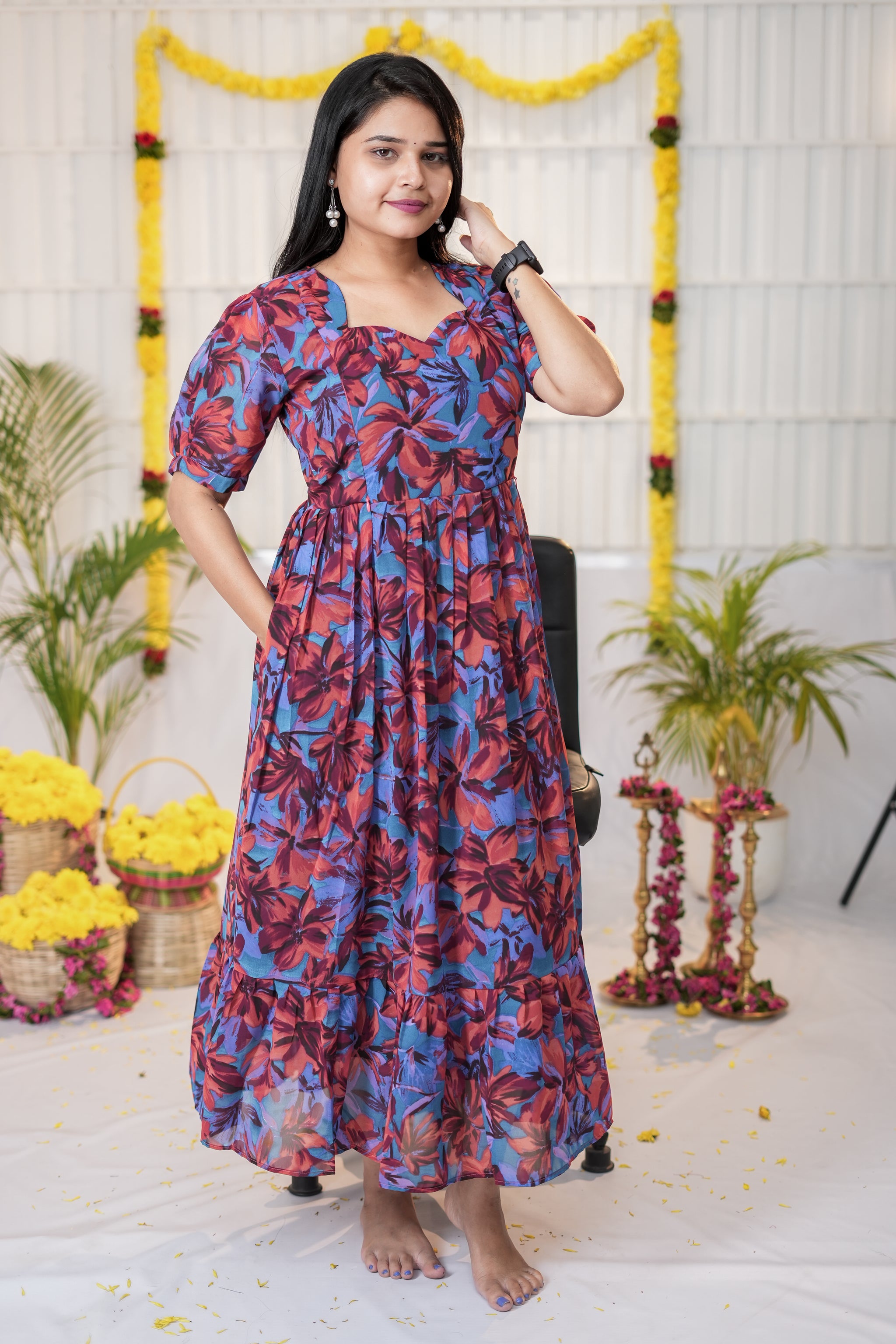 Naina maternity premium georgette kurthis