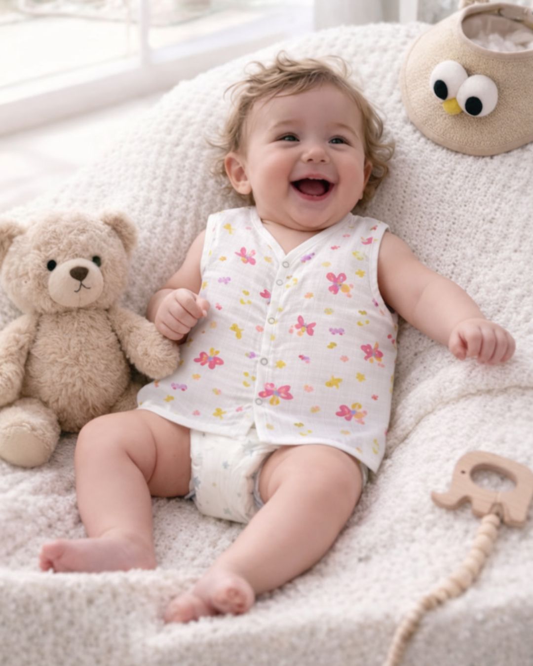 Muslin button jabla