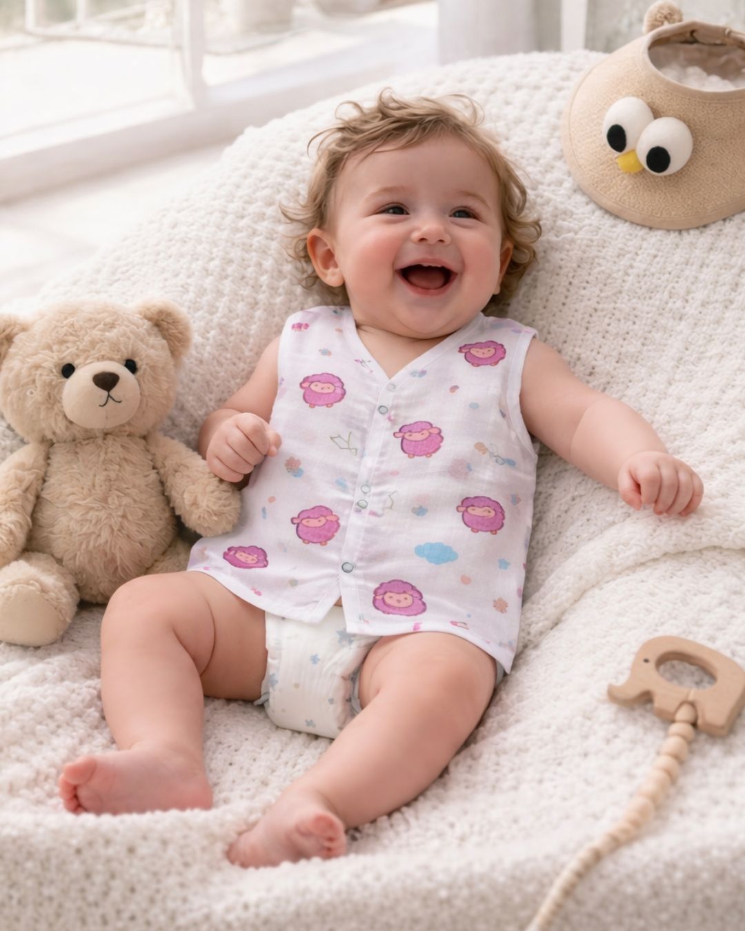 Muslin button jabla
