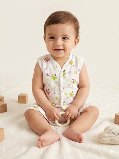 Butterfly muslin co_ord set