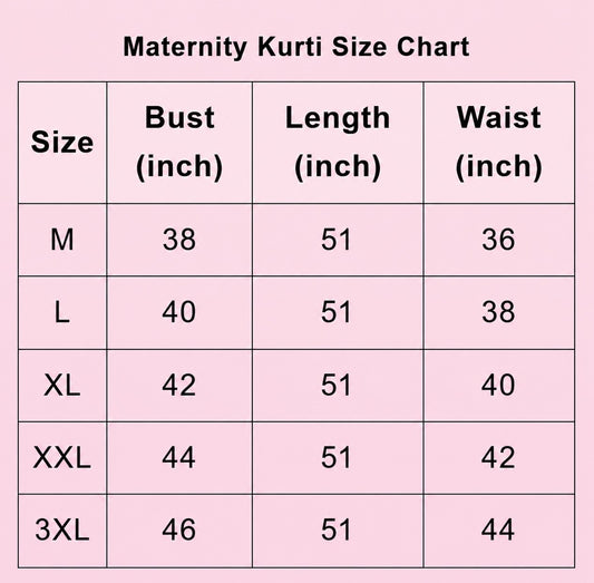 Kural premium cotton maternity kurti