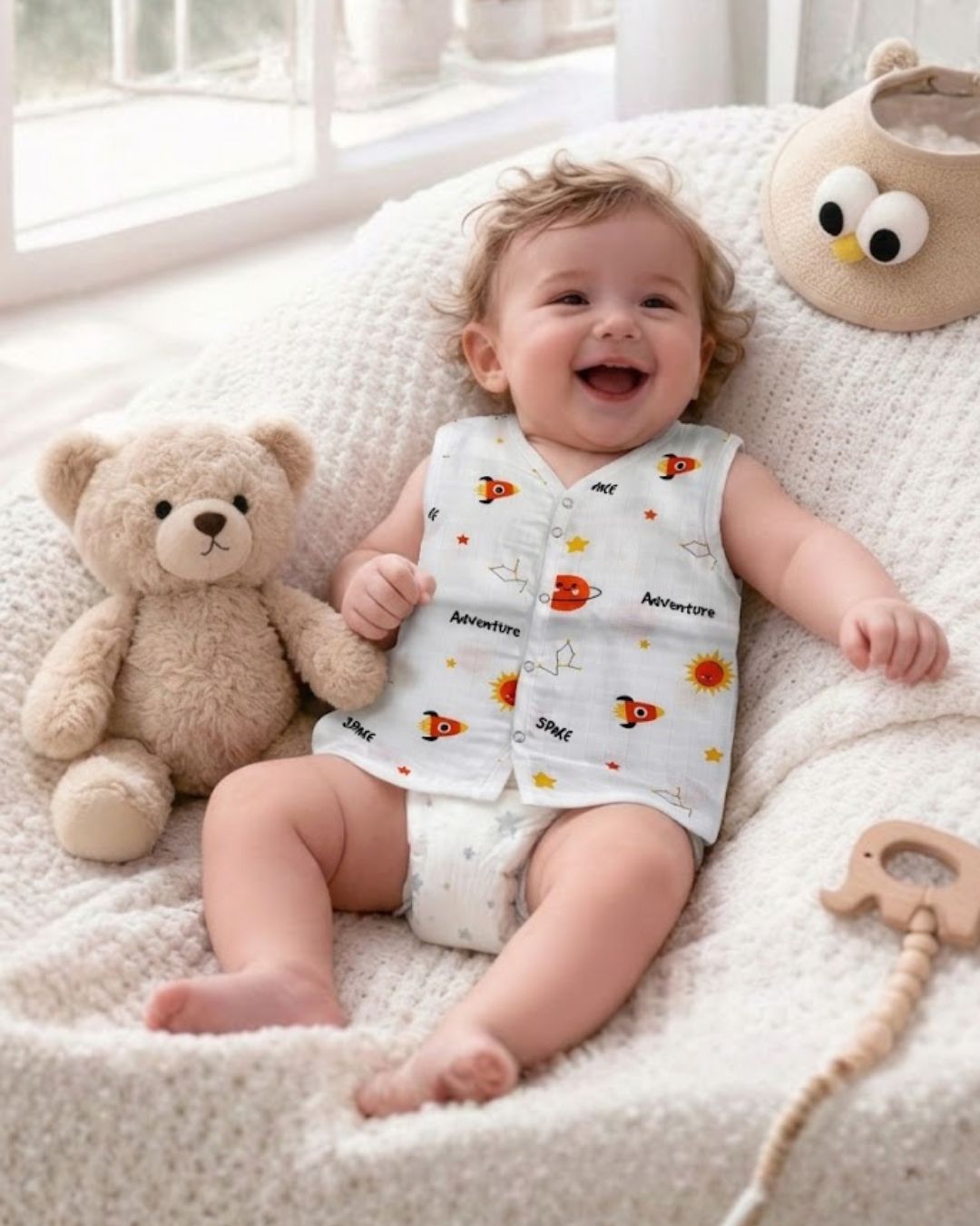 Muslin button jabla