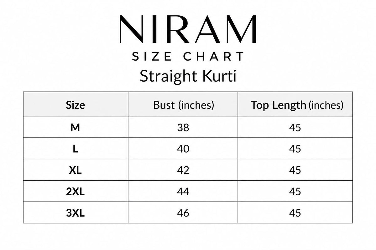 Nila casual straight hakoba kurti
